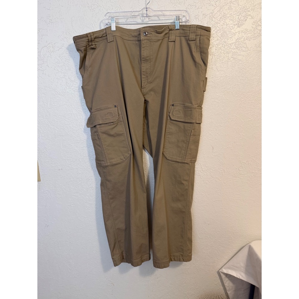 Duluth Trading Co Flex Fire Hose Relaxed Fit Cargo Pants Khaki 50x32